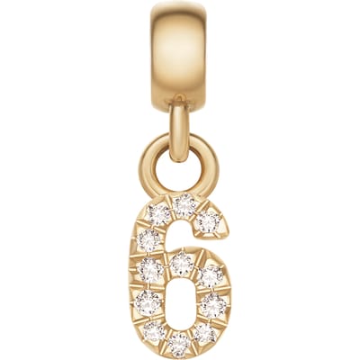 Daniel Wellington DW Charm Number 6 Gold