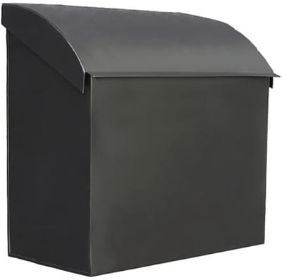Zwarte Brievenbus met Moderne Scandinavische Uitstraling, 12,4x7,1x11,8 inch