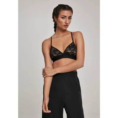 Urban Classics Ladies Triangle Lace Bra Bustier zwart L