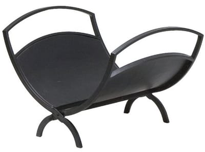 Opvouwbare Metaal Bin Zwart - 33,3 x 14 x 45,7 cm voor Houtbewaring