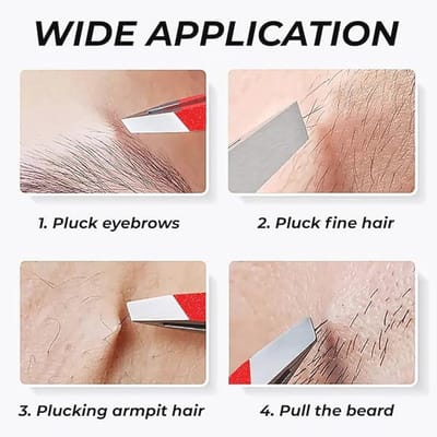 Professionele Rechte RVS Pincet voor Mannen en Vrouwen - Precisie Pincet voor Wenkbrauwen, Ingegroeide Haren en Wimpers