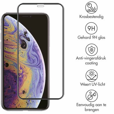Accezz Screen Protector - Geschikt voor Apple iPhone Xs Max / 11 Pro Max - Gehard Glass Full Cover