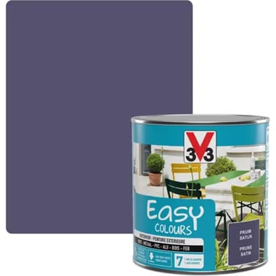 V33 Buitenverf Easy Colours - Pruim - Zijdeglans 0,5l
