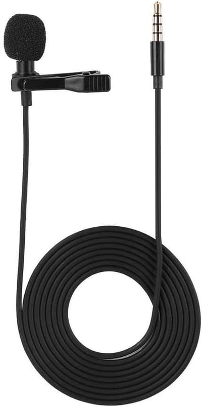 Omnidirectionele Lavalier Microfoon 3.5mm - Handsfree Clip-on Microfoon voor DSLR, Smartphone en Laptop