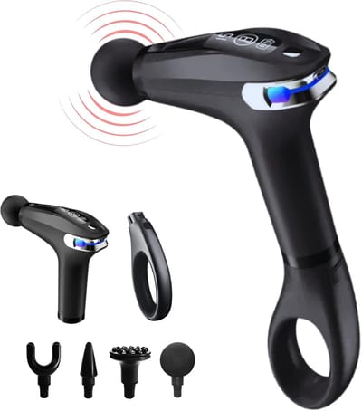 Massage Gun - Professioneel Massage Pistool - Draadloos Massage Apparaat Opzetstukken- Krachtige Spierontspanning - Ideaal voor Sport en Relax