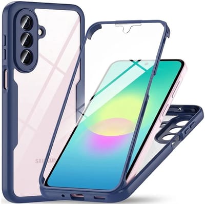 Hoesje geschikt voor Samsung Galaxy A27 - Techsuit ColorVerse 360 Case met Screenprotector - Blauw