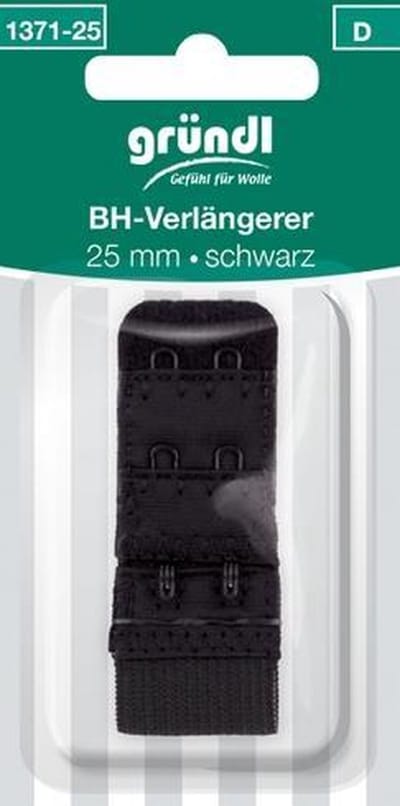 1371-25 BH-verlenger zwart 25mmx85mm