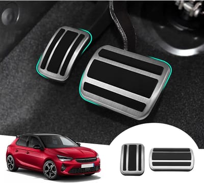 Pedaal Covers - Auto Pedalen - Verbeterde Grip - Voertuigspecifieke Pasvorm - 1 Stuk - Zilver