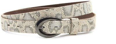 Dames riem beige - 2.5 cm breed - Leer - Smalle riem - Casual chique - Maat 100