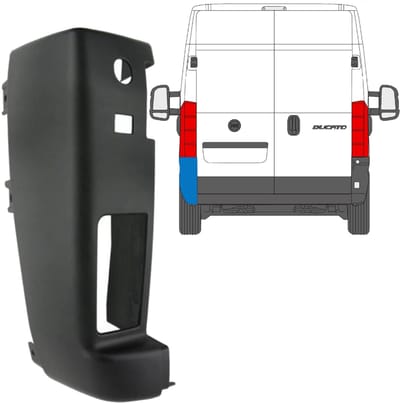 Achterbumper hoek voor Peugeot Boxer 2006-2018 / Links