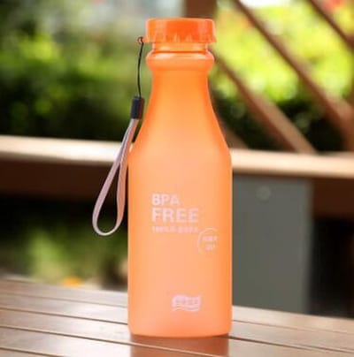 2 st. Lekvrije Drinkfles 550 ml - BPA Vrije Waterfles - Herbruikbare Drinkfles - Vaatwasserbestendig - Oranje