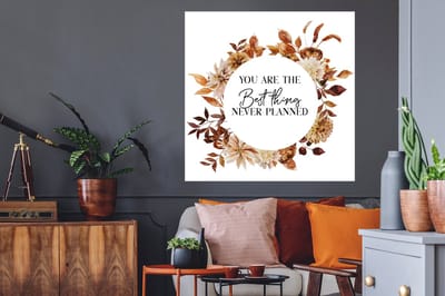 Muurstickers - Sticker Folie - You are the best thing never planned - Spreuken - Quotes - Stel - 100x100 cm - Plakfolie - Muurstickers Kinderkamer - Zelfklevend Behang XXL - Zelfklevend behangpapier - Stickerfolie