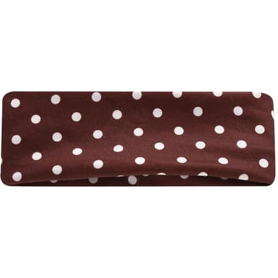 Bandeau à pois élastique sport maquillage bandeau imprimé floral mode accessoires de cheveux à pois couvre-chef brown