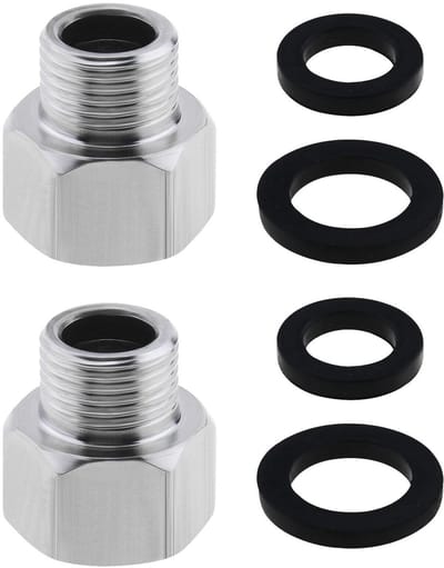 Dailygoods - Reducer Adapter - Binnendraad tot Buitendraad - Roestvrij staal - Verloopstuk - Perfect voor leidingwerk - 2 stuks
