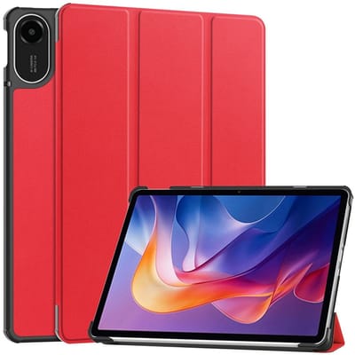 Coverup Tablethoes geschikt voor Xiaomi Redmi Pad 2 Hoesje - Tri-Fold Book Case met Wake/Sleep - Rood