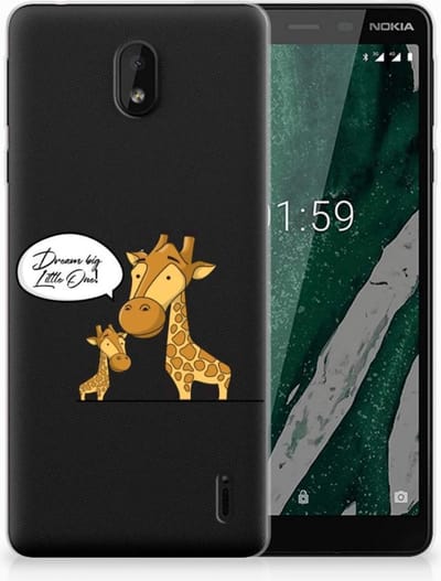 Nokia 1 Plus Telefoonhoesje met Naam Giraffe