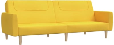 Slaapbank - Uitklapbaar - Slaapstoel - Logeerbed - Zetelbed - Slaapfauteuil - Vouwbed - 1 persoons - Zeer comfortabel - Geel
