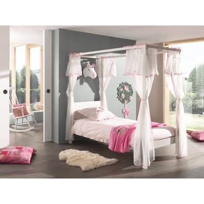 Lucevi pino hemelbed 90 x 200 cm amori textielset voor bed amhb9014