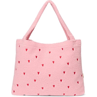 Studio Noos Teddy Mom Bag shopper light pink hearts