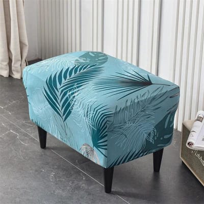 Housse de chaise à oreilles imprimée florale, housse de fauteuil en Spandex extensible, housse de canapé de détente amovible nordique avec housses de coussin de siège gray