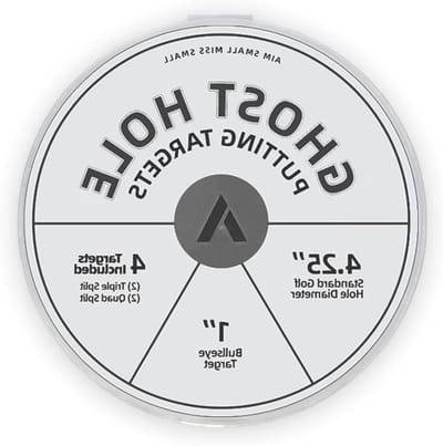 Golf Putt Target - Putting Hulp - Putting Oefenen - Regulatie Golf Hole Maat - 4.25 Inch Diameter - Wit
