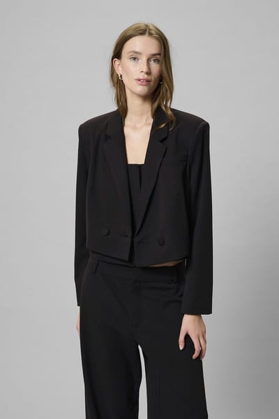 My Essential Wardrobe Reecemw Short Blazer Blazers Dames - Zwart - Maat 40