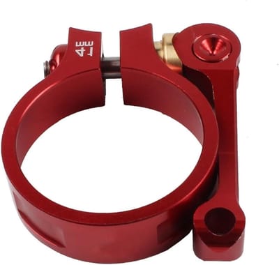 Zadelpenklem - Fiets Zadelklem - Zadelhoogte Instellen - Snelsluiting Hendel - 41 mm - Rood