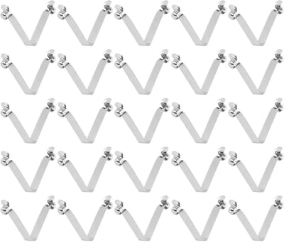 25 Stuks Veerclips met Dubbele Knop voor Kajakpeddel - V-vormige Veer van Mangaanstaal, Telescopische Buis, Ideaal voor Tenten en Outdoor Activiteiten
