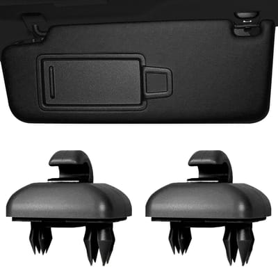 Dailygoody - Zonneklephouder - Auto zonneklep clip - Eenvoudige installatie - Zwart - Vervangende clip - Compatibel met Audi modellen - 2 stuks