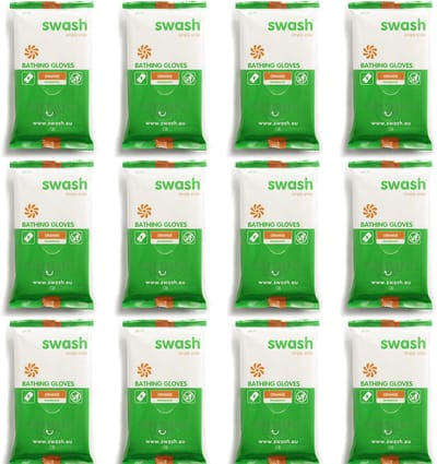 Swash Washandjes Geparfumeerd Oranje - 12 x 5 Stuks - Voordeelverpakking