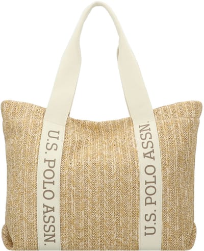 U.S. POLO ASSN. Shopper Schoudertas Pool Party Shopping Bag Natural Beige