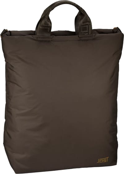JOST Rugzak Schoudertas met laptopvak Kemi XChange Bag Coffee Donkerbruin