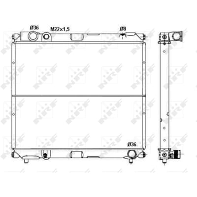 Radiator, motorkoeling NRF 50433