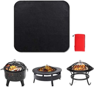 Famanu - Opvouwbare Splatter Protector Pad, Camping Fireproof BBQ Grill Mat voor vloer, vloerbeschermingsmat grillonderlegger, vloermat, beschermmat onder grill grilltapijt, Fireproof Underlay Protect