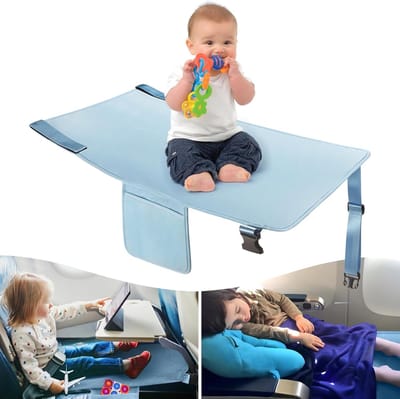Peuter Vliegtuig Bed - Reisbed Peuter - Comfortabel Slapen - Lichtgewicht Ontwerp - Compact - Donkerblauw