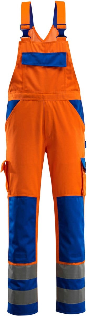 Mascot Safe Compete Amerikaanse overall met kniezakken 07169-860 - hi-vis oranje/korenblauw - C50 - 82