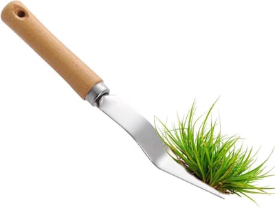 Onkruidverwijderaar Tuin - Wortelverwijderaar Hark - Gazon Onderhoud - Ergonomisch Comfort - 13 x 24 cm - Zilver