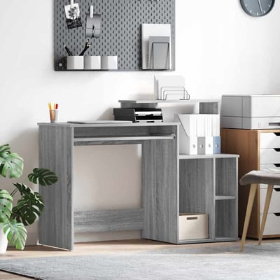 vidaXL - Bureau - Grijs - Sonoma - 120,5 - x - 44 - x - 88,5 - cm - Bewerkt - hout