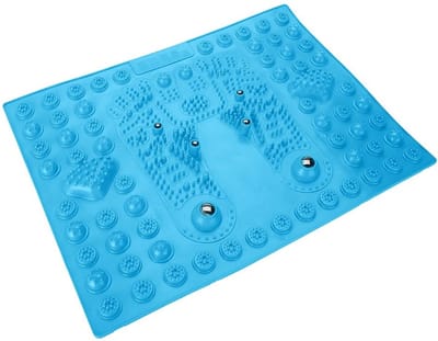 Allecto - Voetmassagekussen - Acupressuur - Ontspanning van Druk en Voetbeenpijn - Blauw - Reflexologie - Ideaal voor Thuis en Kantoor - Comfortabe...