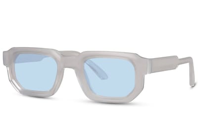 5702 | Zonnebril Zee blauwe Lens | Transparant Montuur | Vierkant | Retro & Classic Bril | Festival & Rave Bril | Koningsdag Bril | Zonnebril Dames & Heren | Trendy Party & Outdoor Bril | Inclusief Brillen Sleeve & Brillendoek