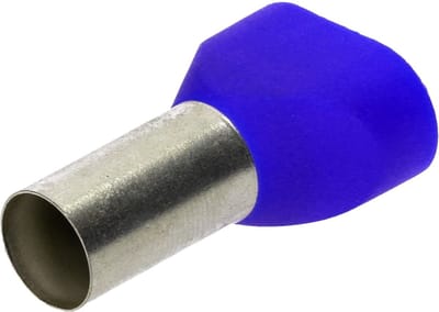 50 stuks Cembre PKT1625 dubbele adereindhulzen geïsoleerd 2x16mm² blauw 25mm lang I industriële kwaliteit van de Duitse dealer