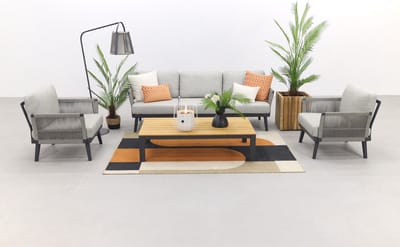 Durban/Mindo stoel-bank loungeset - 4-delig - Op=Op
