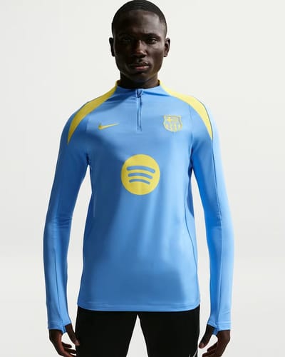 Nike FC Barcelona Strike Drill Top 2025/2026 - Blauw/Geel - Maat M - Heren