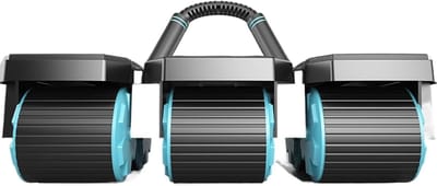 Buikspierwiel - Fitnessroller Core - Core Training - Met Elleboogsteunen - 6 Wielen - Zwart