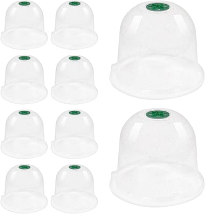 Plantenkoepels - Zaailing Afdekking - Zaailing Bescherming - Slakken Preventie - 10 Stuks - Transparant