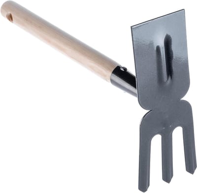 Kleine tuinhak - Dubbele hak - Onkruid wieden - Robuuste metalen kop - 33 cm steel - Niet gespecificeerd