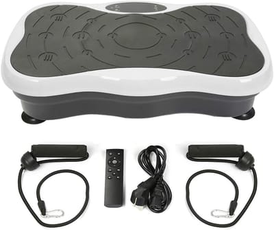3D Trilplaat - Vibratieplatform Fitness - Spier Training - 5 Modi 95 Niveaus - 53x35x12 cm - Zwart Wit