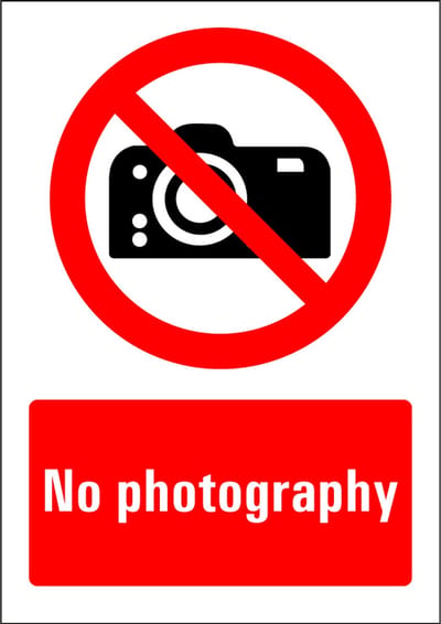 No photography bord - kunststof 210 x 297 mm