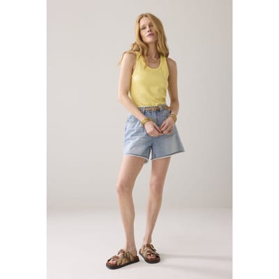 Summum Woman Rib Tanktop Cotton Rib Yellow Maat: XS | Mouwloze Tops Outlet | Dames | Geel