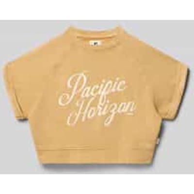 Kort t-shirt met statementprint